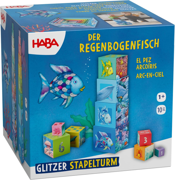 HABA 2012253001 Stapelturm Glitzer - Der Regenbogenfisch