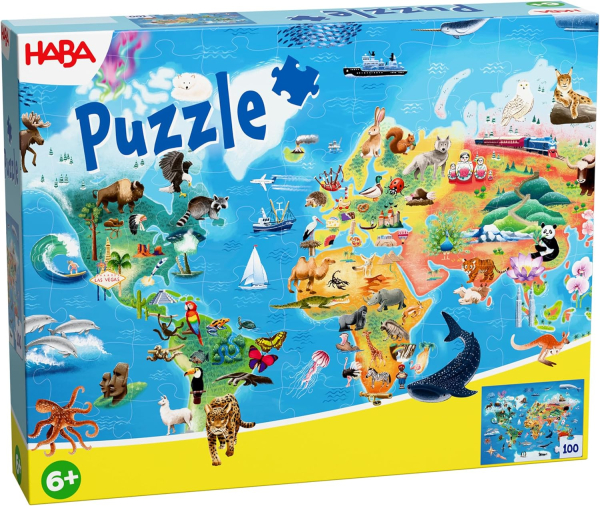 HABA 2013400001 Puzzle - Weltkarte