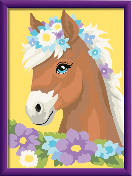 Ravensburger 23999 Malen nach Zahlen - Pferd mit Blumen
