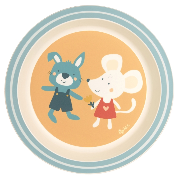 Sigikid 25357 Kinder Teller Maus - 4 Freunde, rPET