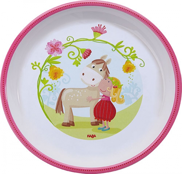 HABA 300387 Melamin Kindergeschirr - Teller Vicki & Pirli