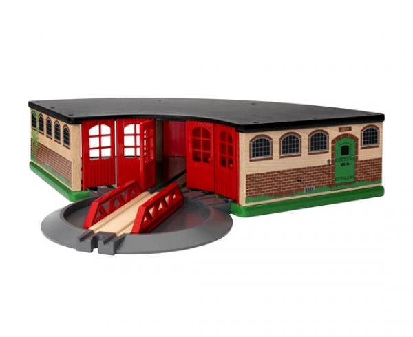 BRIO 33736 Großer Ringlokschuppen mit Drehscheibe
