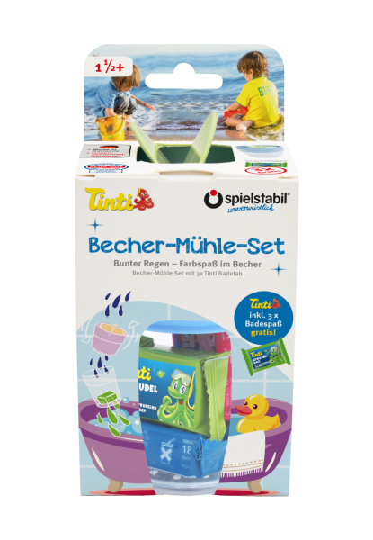 Spielstabil 3701 Becher Mühle Set - Fashion + 3 Badetabs