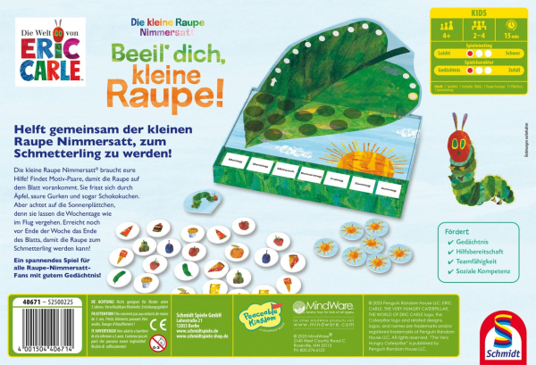 Schmidt-Spiele 40671 Kinderspiel - Beeil‘ dich, kleine Raupe!