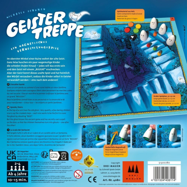 DREI MAGIER SPIELE 40811 Kinderspiel - Geistertreppe