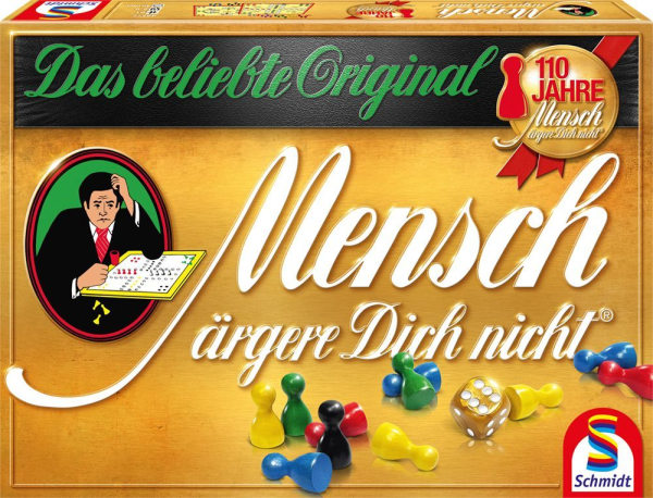 Schmidt-Spiele 49277 Familienspiel - Mensch ärgere Dich nicht®: Gold-Edition