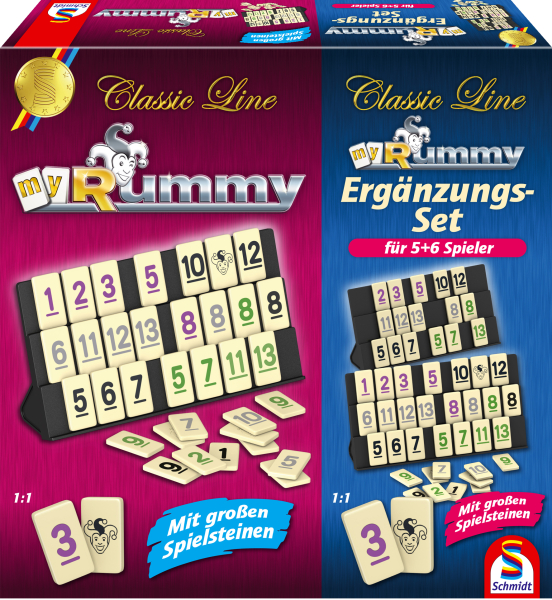 Schmidt-Spiele 49289 Classic Line MyRummy + Ergänzungs Set