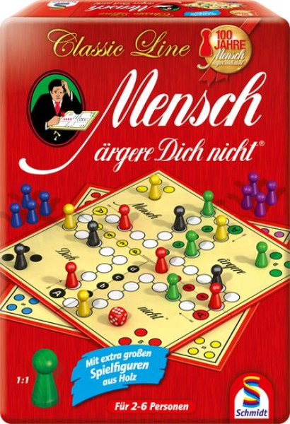 Schmidt-Spiele 49439 Familienspiel - Mensch ärgere Dich nicht® in Metalldose