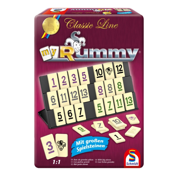 Schmidt-Spiele 49474 Familienspiel - MyRummy® Metalldose,Classic Line