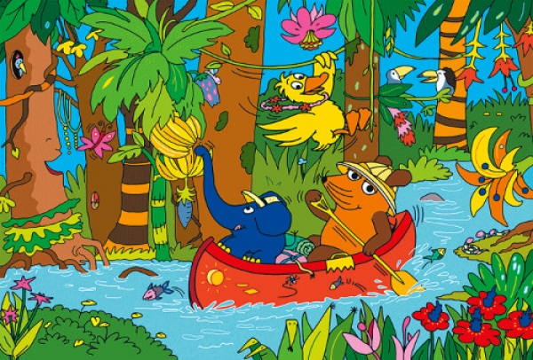Schmidt-Spiele 56313 Kinderpuzzle - Maus, im Dschungel