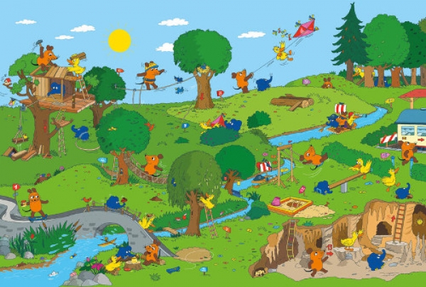 Schmidt-Spiele 56395 Kinderpuzzle - Die Maus im Spielpark