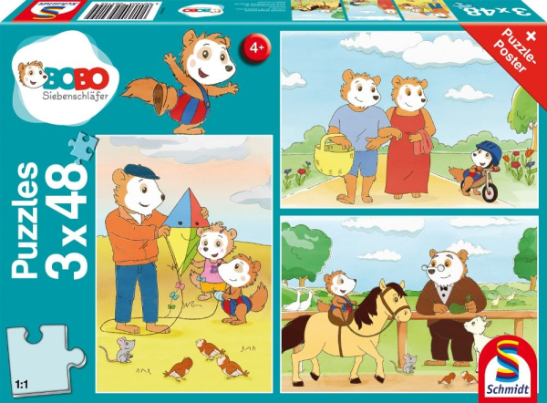 Schmidt-Spiele 56415 Kinderpuzzle - Bobo Siebenschläfer