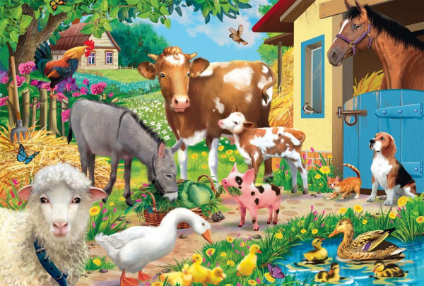 Schmidt-Spiele 56574 Kinderpuzzle - Bauernhof-Tiere