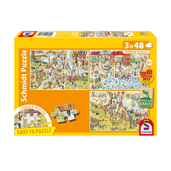 Schmidt-Spiele 56582 Kinderpuzzle - Spaß im Zoo