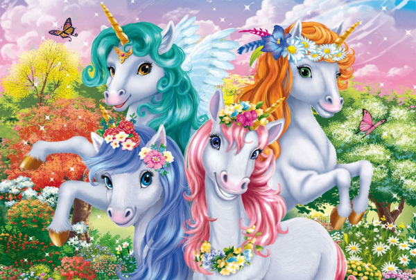 Schmidt-Spiele 56583 Kinderpuzzle - Einhorn-Schnappschuss