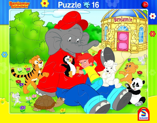 Schmidt-Spiele 56792 Plattenpuzzle - 2 Stück - Benjamin Blümchen