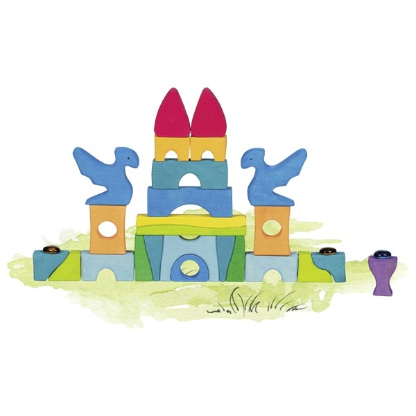 GOKI 58318 Schlossbaupuzzle - Burg Funkelstein