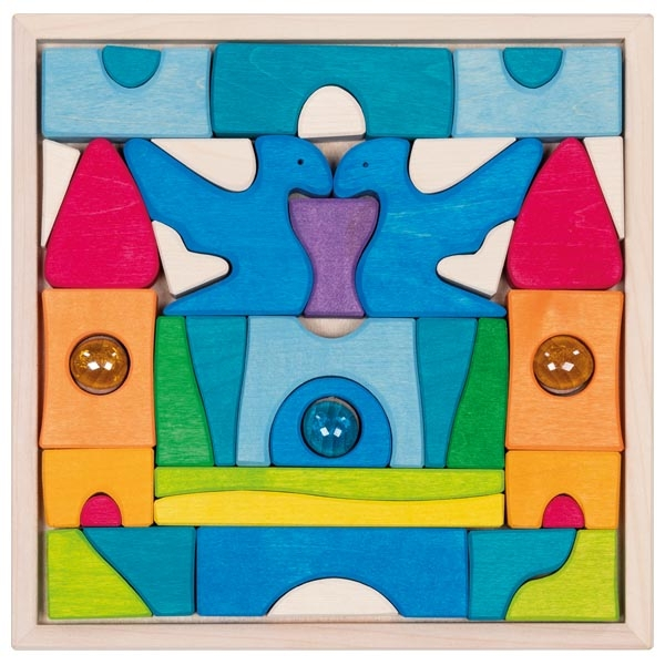 GOKI 58318 Schlossbaupuzzle - Burg Funkelstein