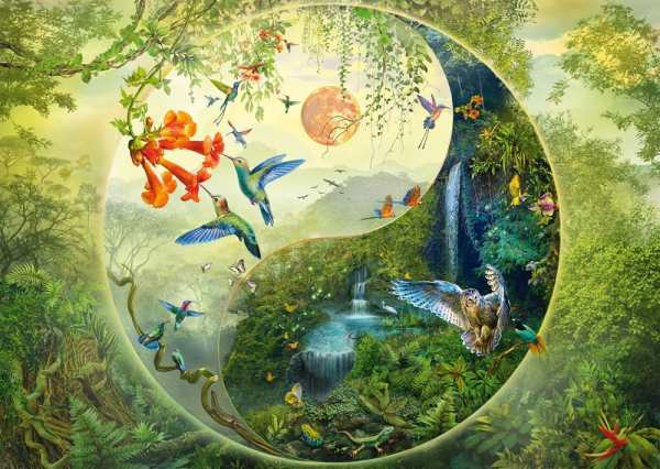 Schmidt-Spiele 58595 Puzzle Silvia Christoph: Im Wald der Kolibris