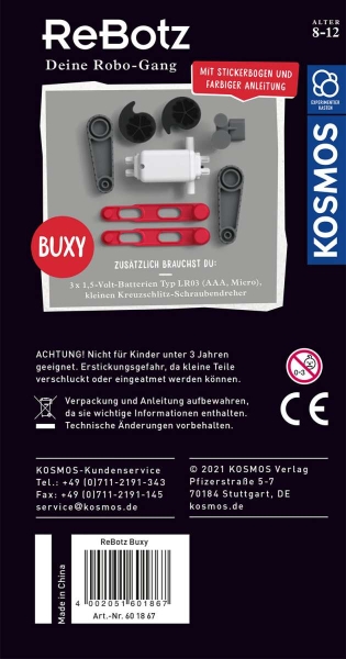 KOSMOS 601867 Experimentierkasten - ReBotz - Buxy der Jumping Bot