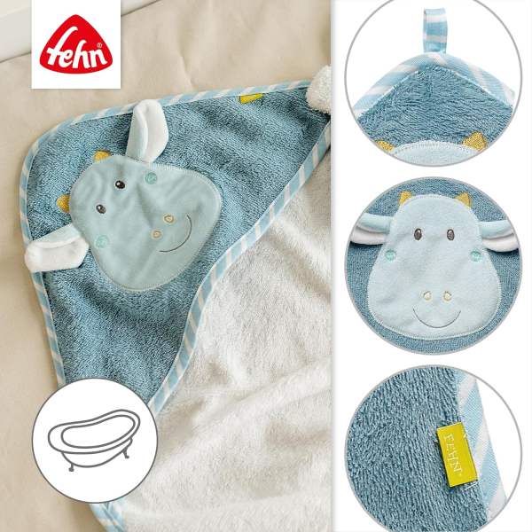 Fehn 65190 Kapuzenbadetuch - Drache