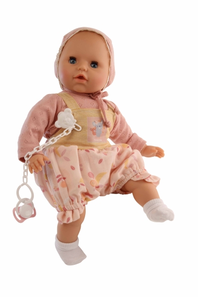 Schildkröt 7545232 - Babypuppe Amy 45 cm mit Schnuller, Malhaar, blaue Schlafaugen