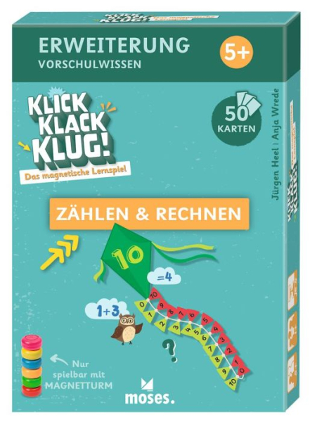 MOSES 90976 Klick Klack Klug Kartenset - Erstes Rechnen ab 5 Jahren