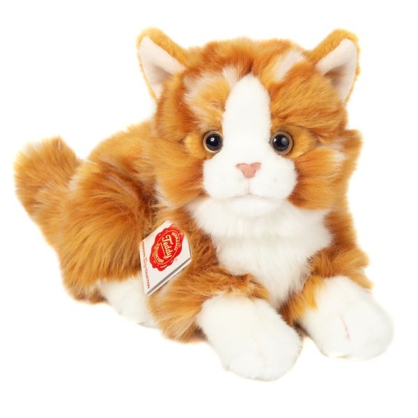 Teddy Hermann 91837 Katze liegend - rot getigert 20 cm